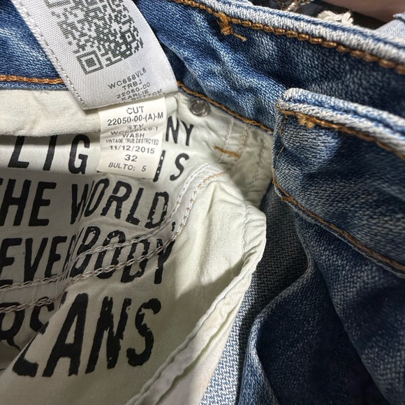 True Religion Blue Flare Wide Leg Jeans - Picture 3 of 4